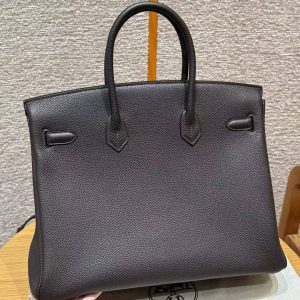 Hermes Birkin 35 Bag Handmade In Togo Calfskin Leather Gold Hardware 46 Ebene - Image 9