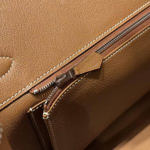Hermes Birkin 35 Bag Handmade In Togo Calfskin Leather Silver Hardware 73 Blue Saphir - Image 12