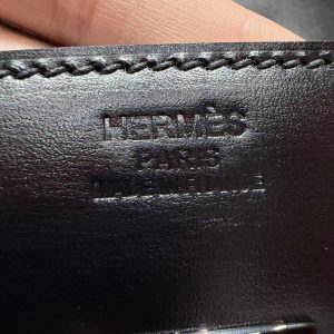 Hermes Birkin 35 Bag Handmade In Box Calfskin Leather Black Hardware 89 Noir - Image 15