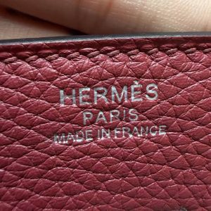 Hermes Birkin 35 Bag Handmade In Togo Calfskin Leather Silver Hardware B5 Ruby - Image 18