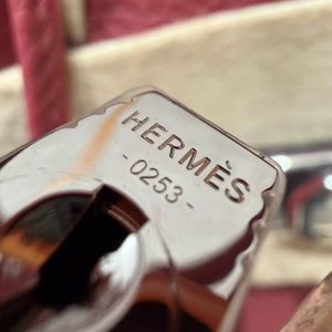 Hermes Birkin 35 Bag Handmade In Togo Calfskin Leather Silver Hardware B5 Ruby - Image 4