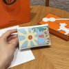 Hermes Calvi Duo Compact Card Holder Handmade In Swift And Chèvre Calfskin Leather Silver Hardware 0U New White