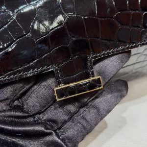Hermes Constance To Go Wallet Handmade In Bright faced Alligator Leather from Mississippi Enamel Fittings Hardware 89 Nior - Image 8