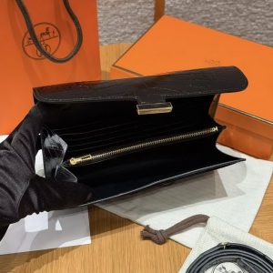 Hermes Constance To Go Wallet Handmade In Bright faced Alligator Leather from Mississippi Enamel Fittings Hardware 89 Nior - Image 14