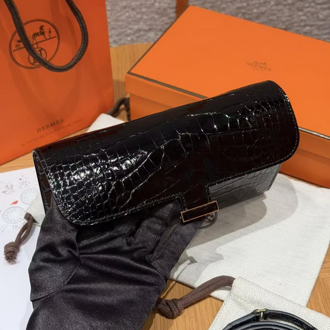 Hermes Constance To Go Wallet Handmade In Bright faced Alligator Leather from Mississippi Enamel Fittings Hardware 89 Nior - Image 9