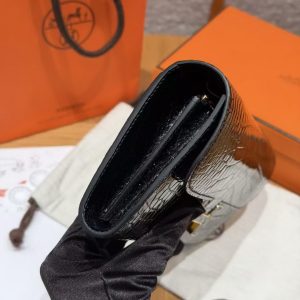 Hermes Constance To Go Wallet Handmade In Bright faced Alligator Leather from Mississippi Enamel Fittings Hardware 89 Nior - Image 18