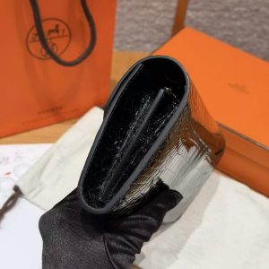 Hermes Constance To Go Wallet Handmade In Bright faced Alligator Leather from Mississippi Enamel Fittings Hardware 89 Nior - Image 17