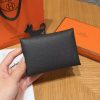 Hermes Calvi Duo Compact Card Holder Handmade In Epsom Calfskin Leather Silver Hardware 46 Ebene