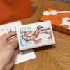 Hermes Calvi Duo Compact Card Holder Handmade In Swift And Chèvre Calfskin Leather 0U New White