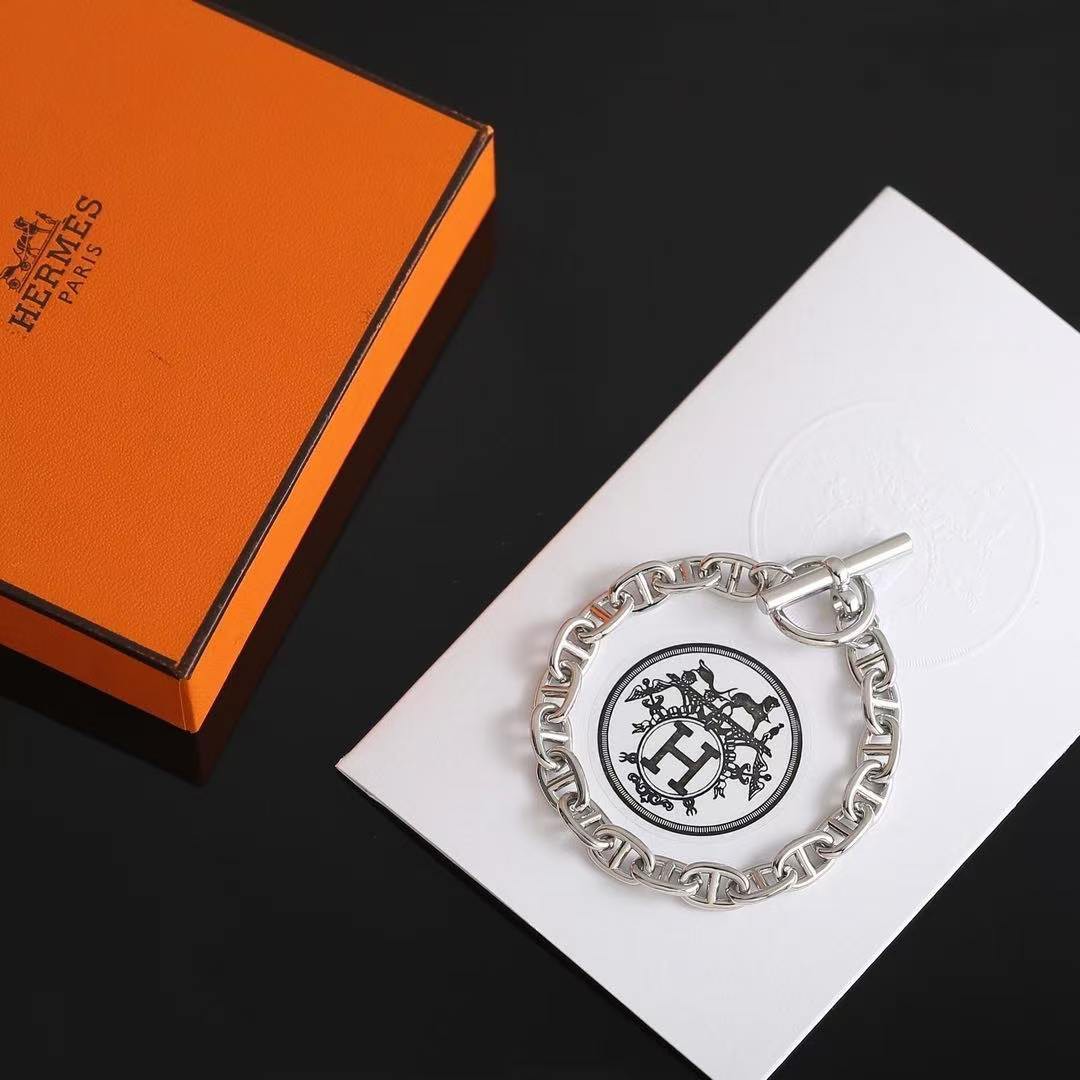 Hermes Chaine D'ancre Bracelet Sterling Silver H101672B 00010 - Image 2
