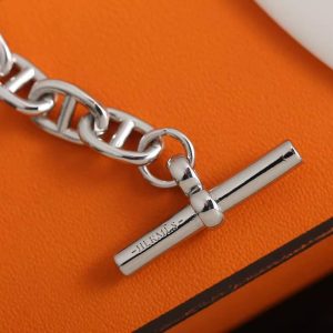 Hermes Chaine D'ancre Bracelet Sterling Silver H101672B 00010 - Image 6