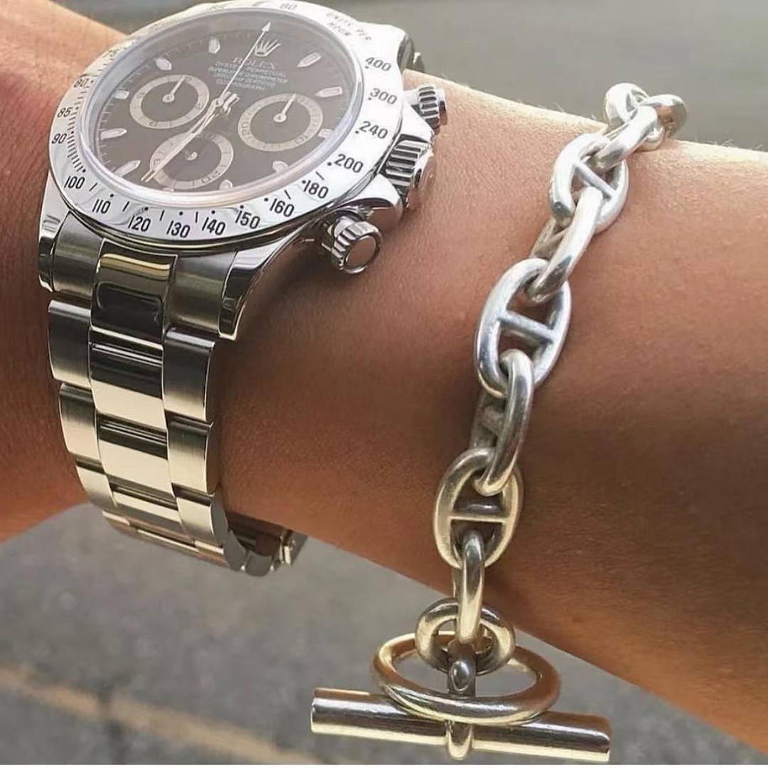 Hermes Chaine D'ancre Bracelet Sterling Silver H101672B 00010 - Image 4