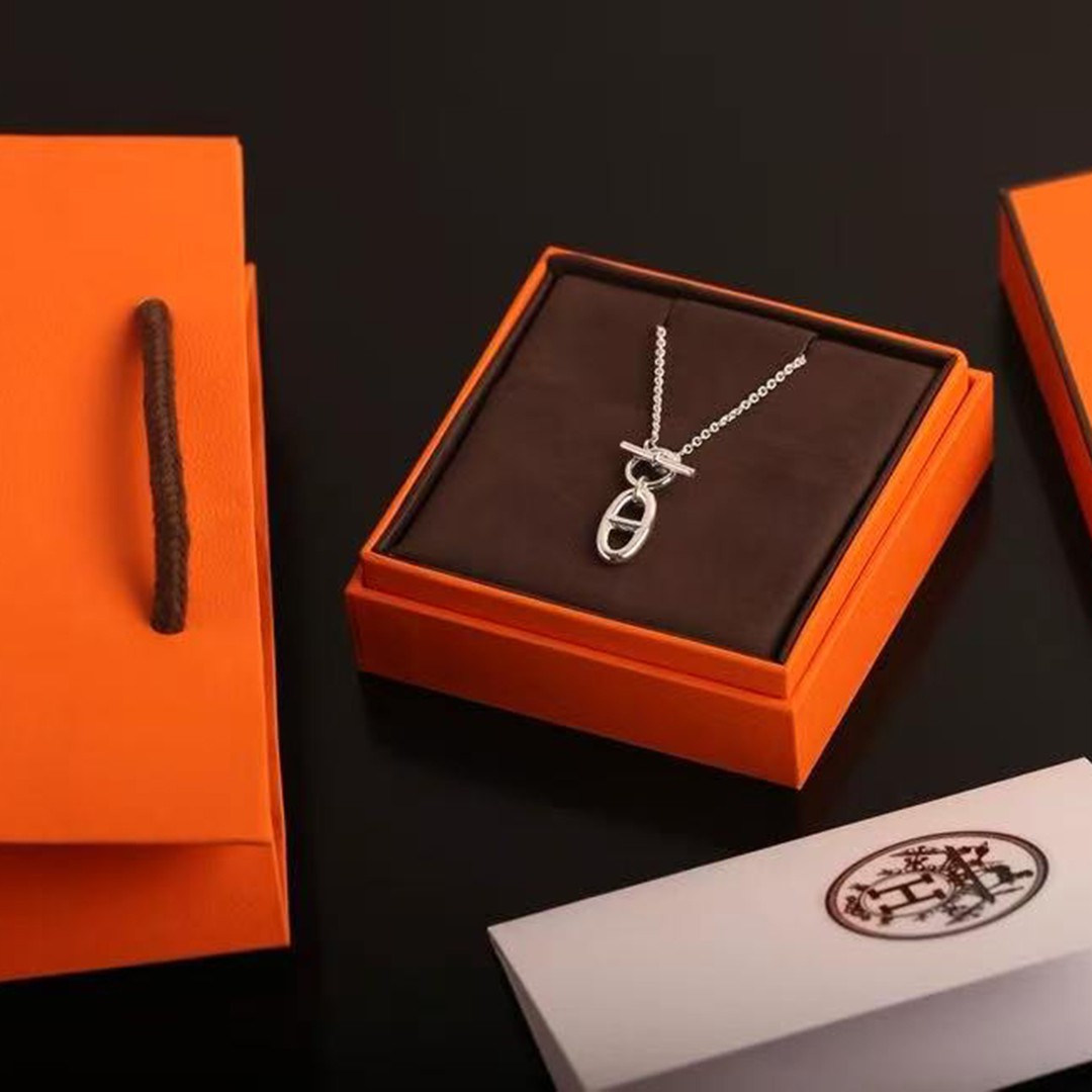 Hermes Chaine D'ancre Pendant Necklace Sterling Silver H104141B 00 - Image 2