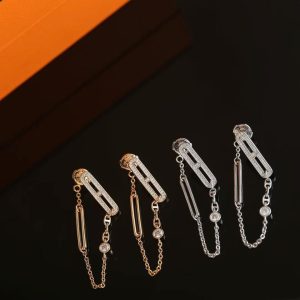 Hermes Chaine d'ancre Chaos Earrings Rose Gold H222516B 00 - Image 9