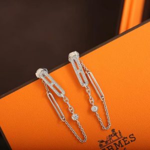 Hermes Chaine d'ancre Chaos Earrings Rose Gold H222516B 00 - Image 7