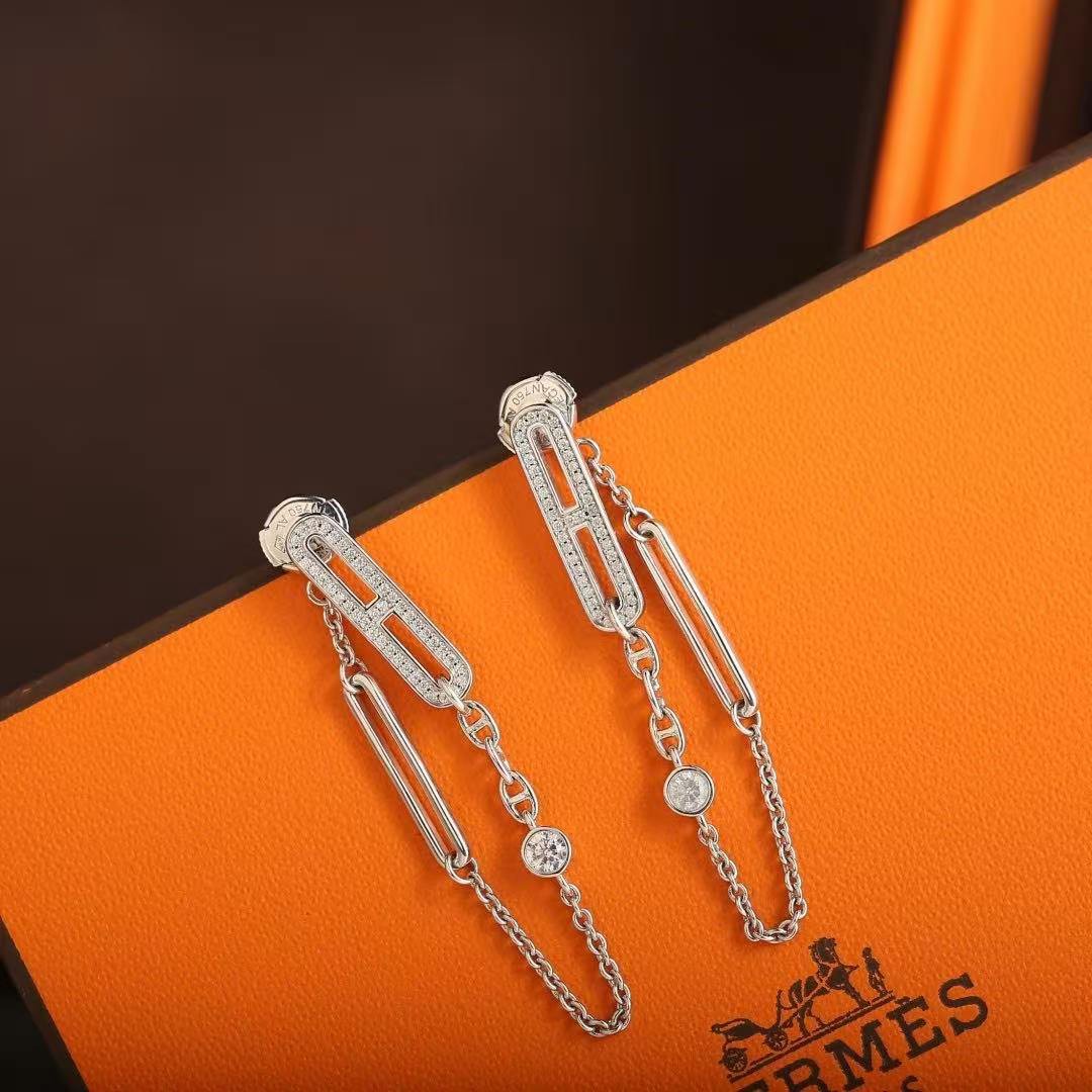 Hermes Chaine d'ancre Chaos Earrings Rose Gold H222516B 00 - Image 7