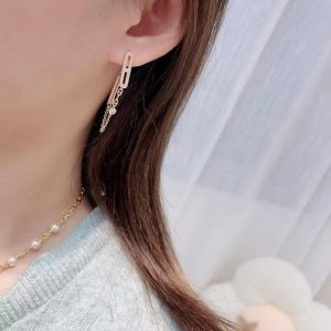 Hermes Chaine d'ancre Chaos Earrings Rose Gold H222516B 00 - Image 3