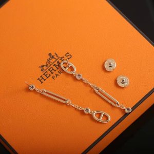 Hermes Chaine d'ancre Chaos Earrings Rose Gold H222519B 00 - Image 6