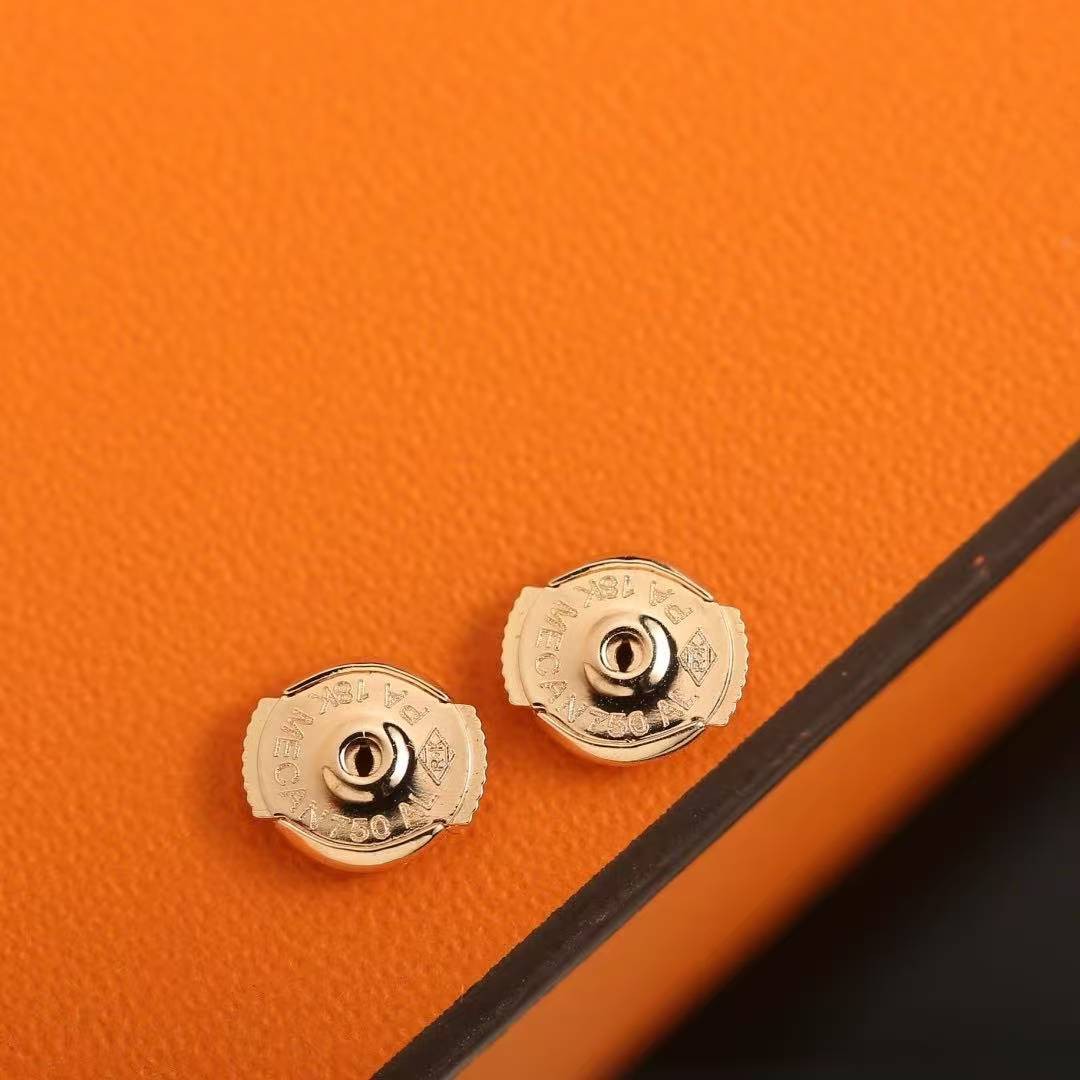 Hermes Chaine d'ancre Chaos Earrings Rose Gold H222519B 00 - Image 4