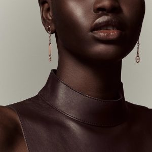 Hermes Chaine d'ancre Chaos Earrings Rose Gold H222519B 00 - Image 3