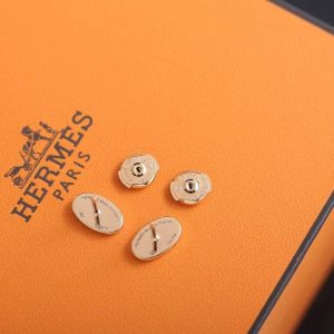 Hermes Chaine d'ancre Contour Stud Earrings Rose Gold H122504B 00 - Image 6