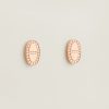 Hermes Chaine d'ancre Contour Stud Earrings Rose Gold H122504B 00