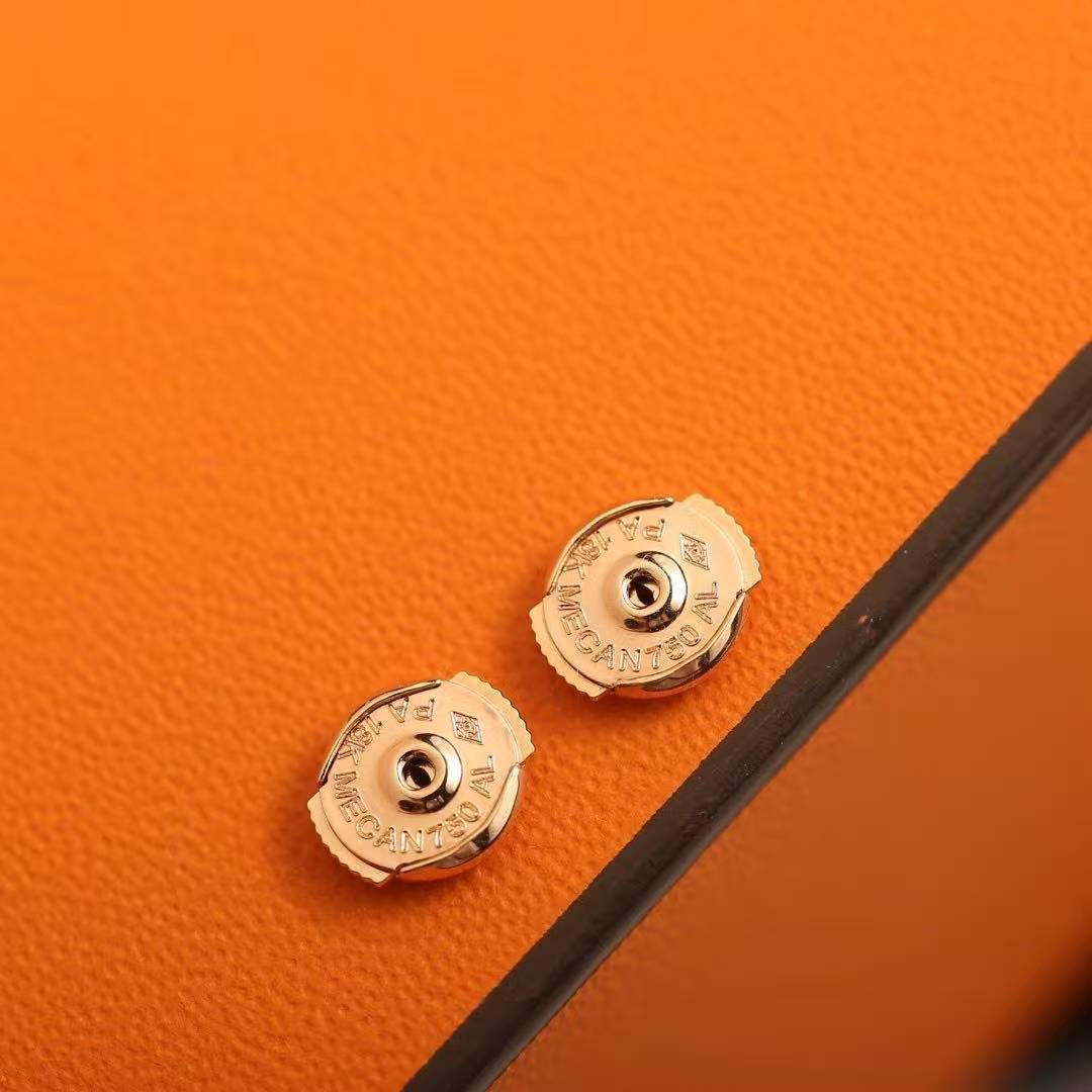Hermes Chaine d'ancre Divine Stud Earrings Rose Gold H222521B 00 - Image 4