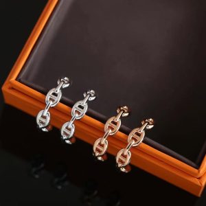 Alternative view of Hermes Chaine d'ancre Enchainee Ear Climber Earrings Sterling Silver H122506B 00