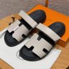 Hermes Chypre Sandal Men Techno-sandal Calfskin Beige Galet H222858ZHBG390