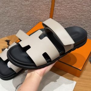 Alternative view of Hermes Chypre Sandal Men Techno-sandal Calfskin Beige Galet H222858ZHBG390