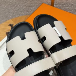 Hermes Chypre Sandal Men Techno-sandal Calfskin Beige Galet H222858ZHBG390 - Image 13