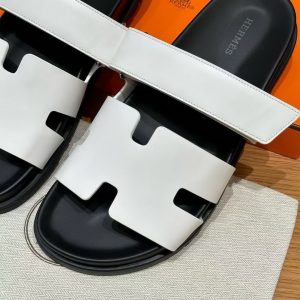 Alternative view of Hermes Chypre Sandal Men Techno-sandal Calfskin Blanc