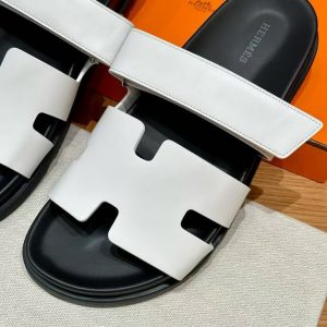Hermes Chypre Sandal Men Techno-sandal Calfskin Blanc - Image 6