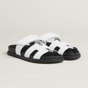 Hermes Chypre Sandal Men Techno-sandal Calfskin Blanc - Image 3
