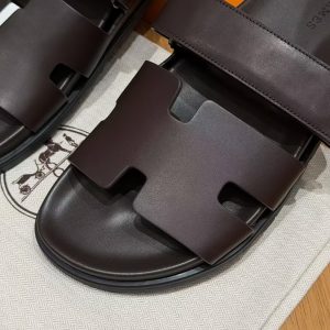 Hermes Chypre Sandal Men Techno-sandal Calfskin Marron Ebene H222858ZHME390 - Image 17