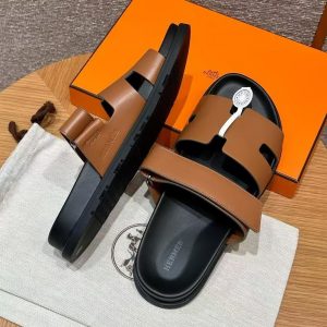 Alternative view of Hermes Chypre Sandal Men Techno-sandal Calfskin Naturel H222000ZH43390