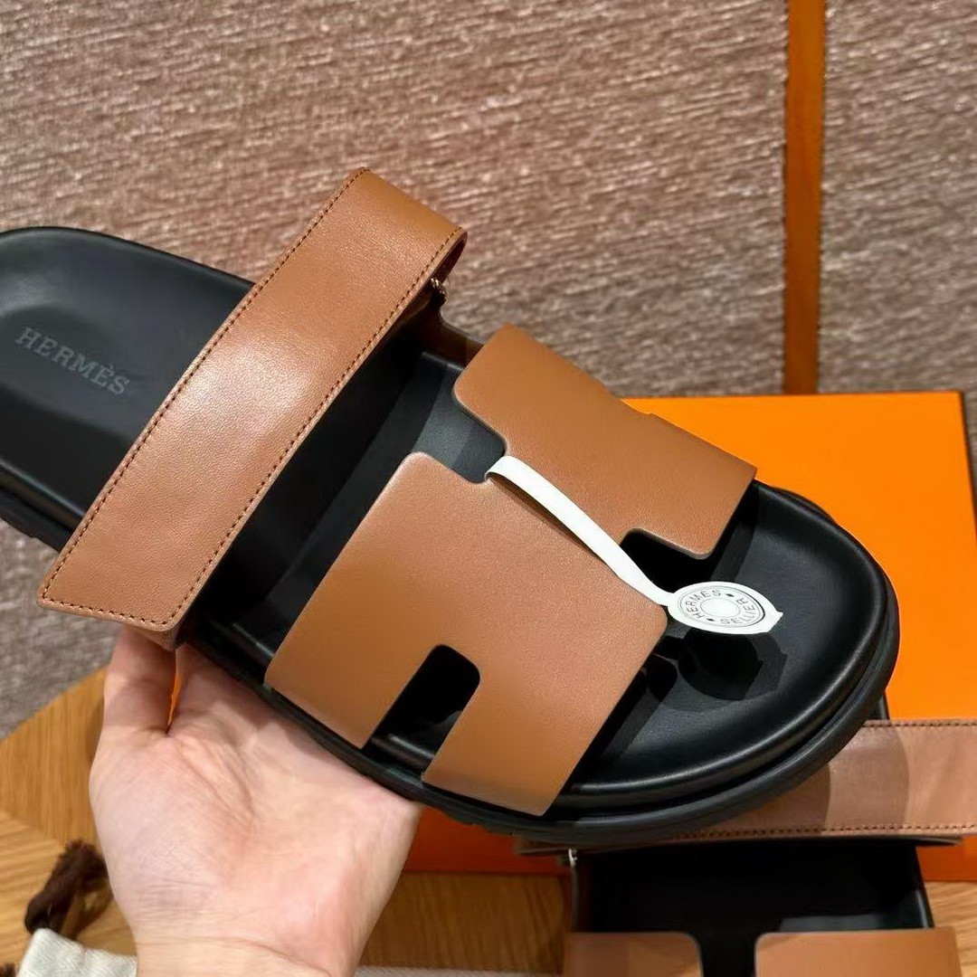 Hermes Chypre Sandal Men Techno-sandal Calfskin Naturel H222000ZH43390 - Image 10