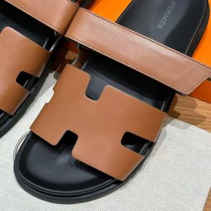Hermes Chypre Sandal Men Techno-sandal Calfskin Naturel H222000ZH43390 - Image 9