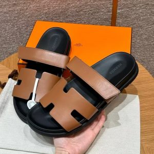 Hermes Chypre Sandal Men Techno-sandal Calfskin Naturel H222000ZH43390 - Image 8