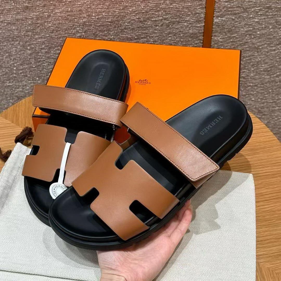 Hermes Chypre Sandal Men Techno-sandal Calfskin Naturel H222000ZH43390 - Image 8