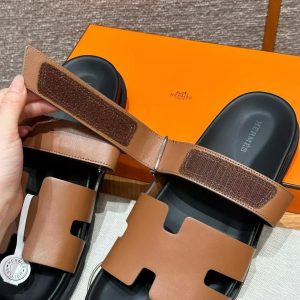 Hermes Chypre Sandal Men Techno-sandal Calfskin Naturel H222000ZH43390 - Image 7