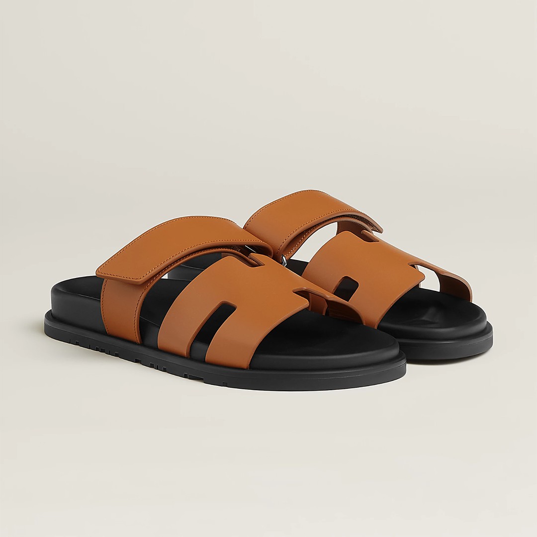 Hermes Chypre Sandal Men Techno-sandal Calfskin Naturel H222000ZH43390 - Image 3