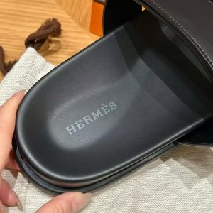 Hermes Chypre Sandal Men Techno-sandal Calfskin Noir H222000ZH01390 - Image 11