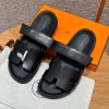 Hermes Chypre Sandal Men Techno-sandal Calfskin Noir H222000ZH01390