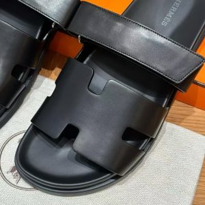 Hermes Chypre Sandal Men Techno-sandal Calfskin Noir H222000ZH01390 - Image 9