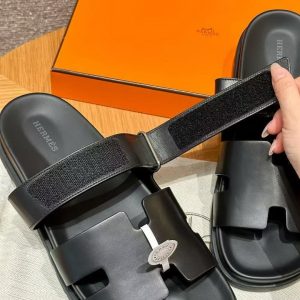 Hermes Chypre Sandal Men Techno-sandal Calfskin Noir H222000ZH01390 - Image 8