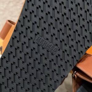 Hermes Chypre Sandal Men Techno-sandal Calfskin and Epsom Calfskin Gold - Image 10