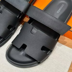 Hermes Chypre Sandal Men Techno-sandal Epsom Calfskin Black - Image 6