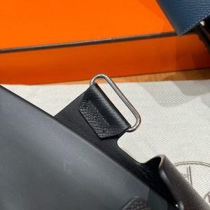 Hermes Chypre Sandal Men Techno-sandal Epsom Calfskin Dark Blue Black - Image 9