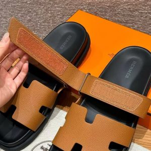 Hermes Chypre Sandal Men Techno-sandal Epsom Calfskin Gold - Image 5
